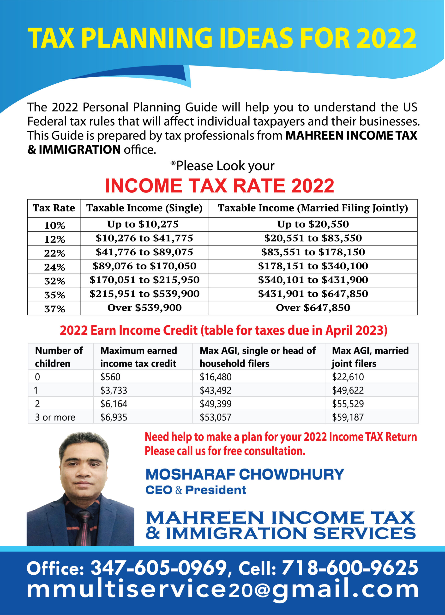 Income Tax Brackets Mahreen Income Tax Immigration Services